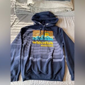 Navy Whitefish Montana Hoodie